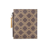 Royal Bagger Signature Coated Canvas & Vegetable-Tanned Cowhide Leather Short Wallet - RFID Blocking, Slim Bifold Coin Purse for Women, Retro & Simple Design 4201