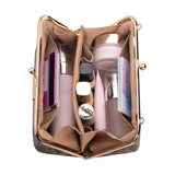 Royal Bagger Women's Chain Handbag, Kiss-Lock Clasp Box Bag & Wallet, Signature Coated Canvas & Vegetable-Tanned Leather 5271