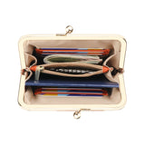 Royal Bagger RFID Blocking Coin Purse for Women, Fashion Kiss Lock Change Pouch, Genuine Leather Key & Card Holder 6120