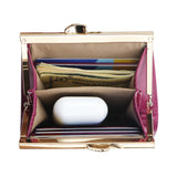 Royal Bagger Kiss Lock RFID Credit Card Holder for Women, Genuine Cow Leather Short Wallets, Fashion Vintage Coin Purse 3242