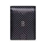 Royal Bagger Men’s Slim Carbon Fiber & Genuine Cow Leather Wallet – Minimalist RFID-Blocking Card Holder, Lightweight Front Pocket Travel Wallet 5240