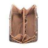 Royal Bagger Women's Chain Handbag, Kiss-Lock Clasp Box Bag & Wallet, Signature Coated Canvas & Vegetable-Tanned Leather 5271