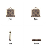 Royal Bagger Mini Ultra-Thin Jewelry Box & Kiss Lock Purse – Signature Coated Canvas, Women's Essential 8120