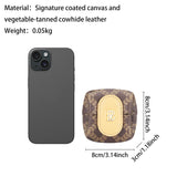 Royal Bagger Mini Women's Coin Purse – Signature Coated Canvas & Vegetable-Tanned Cowhide Leather, Casual Change Pouch for Daily Use 6603