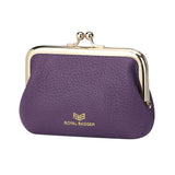 Royal Bagger Kiss Lock RFID Card Holder & Coin Purse for Women – Genuine Cow Leather Mini Wallet with Key Chain, Small Fashion Storage Bag 4243