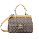 Royal Bagger Coated Canvas & Vegetable-Tanned Leather Shoulder & Crossbody Bag – Large Capacity Top Handle Purse 5248