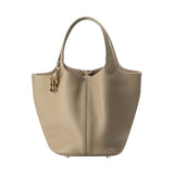 Royal Bagger Vintage Genuine Leather Basket Bag Stylish Versatile Handheld Bucket Bag for Women's Commuting 3260