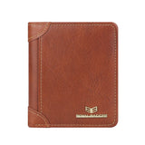 Royal Bagger RFID Vintage Short Wallets for Men Genuine Leather Card Holder Simple Thin Bifold Wallet 3001