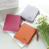 Royal Bagger RFID Blocking Genuine Leather Short Wallet for Women - Slim Bifold Coin Purse, Fashionable & Simple Design 3201