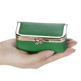 Royal Bagger Genuine Leather Jewelry Box, Mini Case for Rings, Necklaces & Earrings, Kiss Lock Coin Purse for Women 3203