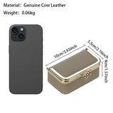 Royal Bagger Genuine Leather Jewelry Box, Mini Case for Rings, Necklaces & Earrings, Kiss Lock Coin Purse for Women 3203