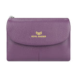 Royal Bagger RFID Blocking Women's Short Wallet Genuine Leather Multi-card Slots Card Holder Trifold Purse Magnetic Opening 2063