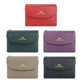 Royal Bagger RFID Blocking Women's Short Wallet Genuine Leather Multi-card Slots Card Holder Trifold Purse Magnetic Opening 2063