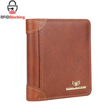 Royal Bagger RFID Vintage Short Wallets for Men Genuine Leather Card Holder Simple Thin Bifold Wallet 3001