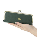 Royal Bagger Genuine Leather Fashion Glasses Case - RFID Blocking, Fashion Pencil Bag with Kiss Lock, Coin Purse for Women 2135