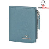 Royal Bagger RFID Blocking Genuine Leather Short Wallet for Women - Slim Bifold Coin Purse, Fashionable & Simple Design 3201