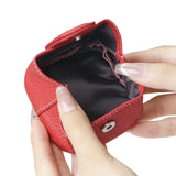 Royal Bagger Mini Lychee Pattern Coin Purse, Solid Color Buckle Key Earphone Storage Bag, Casual Change Pouch for Daily Use 1603