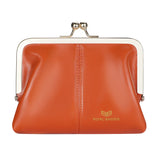 Royal Bagger Fashionable Genuine Leather RFID Blocking Women's Wallet with Kiss Lock, Card Slots and Zipper Coin Pocket 4120