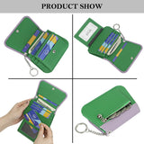 Royal Bagger Multi-card Slots Short Wallet, Genuine Leather Credit Card Holder, RFID Blocking Card Coin Purse with Keychain 1943