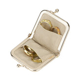 Royal Bagger Genuine Leather Mini Jewelry Box, Ring & Necklace Storage, Slim Coin Purse with Kiss Lock for Women 3120