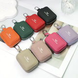 Royal Bagger Mini Earphone Bag Genuine Leather Zipper Key Wallet with Keychain, Portable Headphone Case for Men & Women 3901