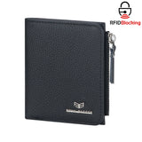 Royal Bagger RFID Blocking Genuine Leather Short Wallet for Women - Slim Bifold Coin Purse, Fashionable & Simple Design 3201