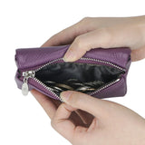 Royal Bagger RFID Blocking Women's Short Wallet Genuine Leather Multi-card Slots Card Holder Trifold Purse Magnetic Opening 2063