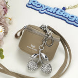 Royal Bagger Cute Cherry Keychain - Fashion Casual Metal Cherry Charm, Key Ring for Backpacks, Purses, and Gifts 001