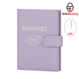 Royal Bagger RFID Genuine Leather Passport Wallet for Women, Casual Travel Wallets and Card Holder with SIM Card Pin Tool 3220