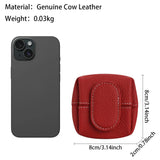 Royal Bagger Mini Lychee Pattern Coin Purse, Solid Color Buckle Key Earphone Storage Bag, Casual Change Pouch for Daily Use 1603