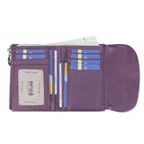 Royal Bagger RFID Blocking Women's Short Wallet Genuine Leather Multi-card Slots Card Holder Trifold Purse Magnetic Opening 2063