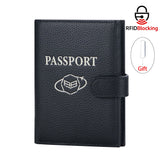 Royal Bagger RFID Genuine Leather Passport Wallet for Women, Casual Travel Wallets and Card Holder with SIM Card Pin Tool 3220