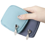 Royal Bagger Mini Lychee Pattern Coin Purse, Solid Color Buckle Key Earphone Storage Bag, Casual Change Pouch for Daily Use 1603