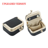 Royal Bagger Genuine Leather Mini Coin Purse, Solid Color Kiss Lock Change Pouch, Casual Style Small Storage Bag for Women 1894