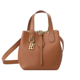 Royal Bagger Women Genuine Cow Leather Bucket Bag Elegant Crossbody Shoulder Purse Basket Handbag 3262