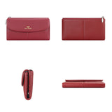 Royal Bagger Women’s RFID Blocking Long Wallet – Genuine Cow Leather Trifold Purse with Multi-Card Slots & Magnetic Closure 5063