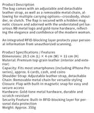 Royal Bagger Genuine Cow Leather Crossbody Bag for Women, Elegant Mini Shoulder Purse with Chain Strap & RFID Wallet 3244