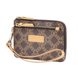 Royal Bagger Women's RFID Coin Purse – Signature Coated Canvas & Vegetable-Tanned Cowhide Leather, Multi-Zipper Clutch Wallet with Keychain & Wristlet 2903