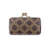 Royal Bagger Women's Jewelry Box – Mini Case for Rings, Necklaces & Earrings, Coated Canvas & Vegetable-Tanned Cowhide Leather with Kiss Lock Coin Purse 5203