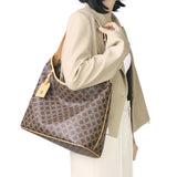Royal Bagger Retro Tote Bag for Women, Large Capacity Handbag & Fashion Shoulder Purse, Signature Canvas & Leather 5269