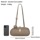 Royal Bagger Genuine Cow Leather Shoulder Handbag for Women, Cylinder Purse with Adjustable Strap, Fashion Women's Bag 3249