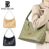 Royal Bagger Genuine Cow Leather Quilted Tote Bag for Women, Large Capacity Handbag, Fashion Shoulder Underarm Purse 3269