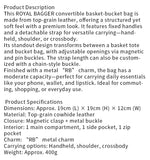 Royal Bagger Women Genuine Cow Leather Bucket Bag Elegant Crossbody Shoulder Purse Basket Handbag 3262