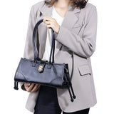 Royal Bagger Genuine Cow Leather Women's Shoulder Bag, Retro Underarm Tote Purse with Large Capacity, Top Handle Handbag 3265