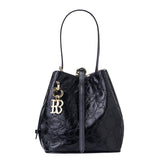 Royal Bagger Fashion Retro Bucket Bag for Women, Genuine Cowhide Leather Handbag, Elegant Shoulder Crossbody Purse 3266