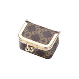 Royal Bagger Women's Mini Jewelry Box & Coin Purse – Signature Coated Canvas & Vegetable-Tanned Cowhide Leather, Solid Color Kiss Lock Change Pouch, Casual Small Storage Bag 5894