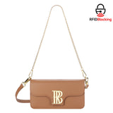 Royal Bagger Genuine Cow Leather Crossbody Bag for Women, Elegant Mini Shoulder Purse with Chain Strap & RFID Wallet 3244