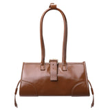 Royal Bagger Genuine Cow Leather Women's Shoulder Bag, Retro Underarm Tote Purse with Large Capacity, Top Handle Handbag 3265