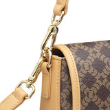 Royal Bagger Retro Crossbody Box Bag for Women, Signature Canvas & Leather, Elegant Compact Shoulder Purse 5245