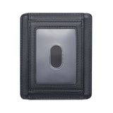 Royal Bagger RFID Blocking Compact Men's Card Case, Durable Black Leather, Secure Daily Storage for Cards and Cash 3247